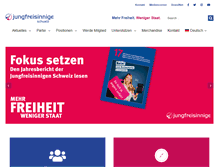 Tablet Screenshot of jungfreisinnige.ch